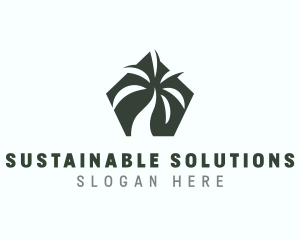 Sustainable Palm Tree logo design