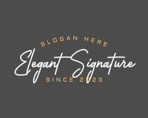 Elegant Fashion Script logo design