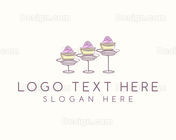 Baking Sweet Cupcake Logo