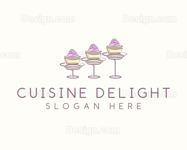 Baking Sweet Cupcake Logo