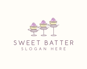 Baking Sweet Cupcake   logo design