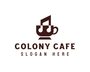 Music Coffee Cafe logo design