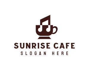 Music Coffee Cafe logo design