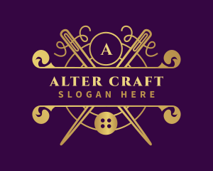 Sewing Seamstress Alterations logo design