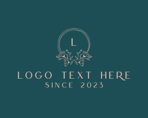 Letter - Florist Wreath Flower Cosmetics logo design