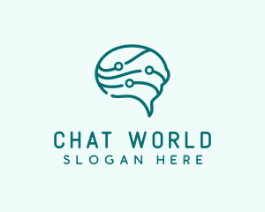 Brain Chat Neurology logo design