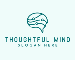 Brain Chat Neurology logo design