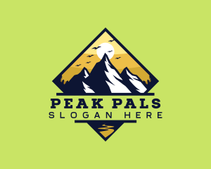 Mountain Peak Sunset logo design