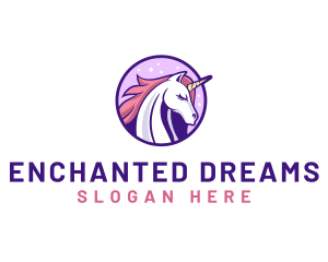 Unicorn Horse Head logo