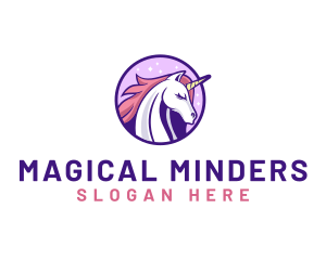 Unicorn Horse Head logo design