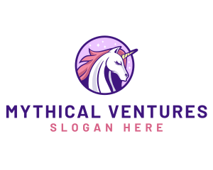 Unicorn Horse Head logo design