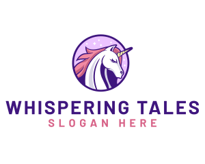 Unicorn Horse Head logo design