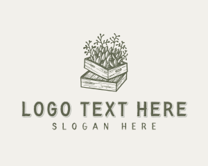 Plant Wooden Crate Logo