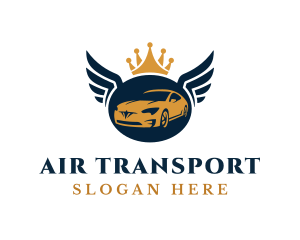 Luxurious Car Vehicle Wings logo design