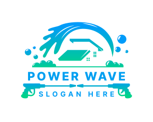 Disinfection Power Wash logo design