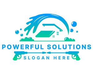 Disinfection Power Wash logo design