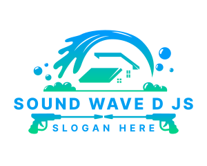 Disinfection Power Wash logo design