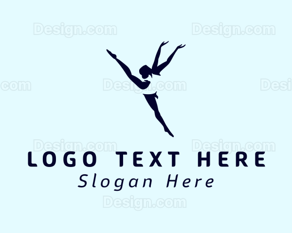 Flexible Female Gymnast Logo