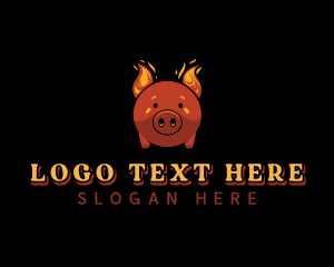 Flaming Pork Grill logo