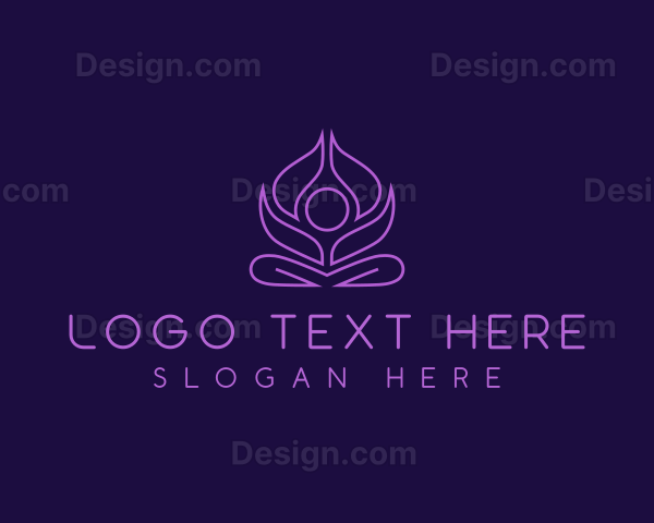 Yoga Lotus Wellness Logo