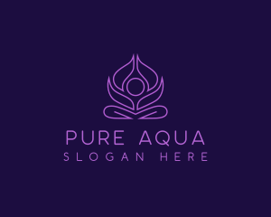 Yoga Lotus Wellness logo design