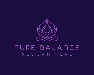 Yoga Lotus Wellness logo design