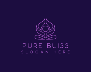 Yoga Lotus Wellness logo design