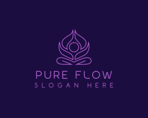 Yoga Lotus Wellness logo design