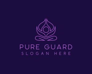 Yoga Lotus Wellness logo design