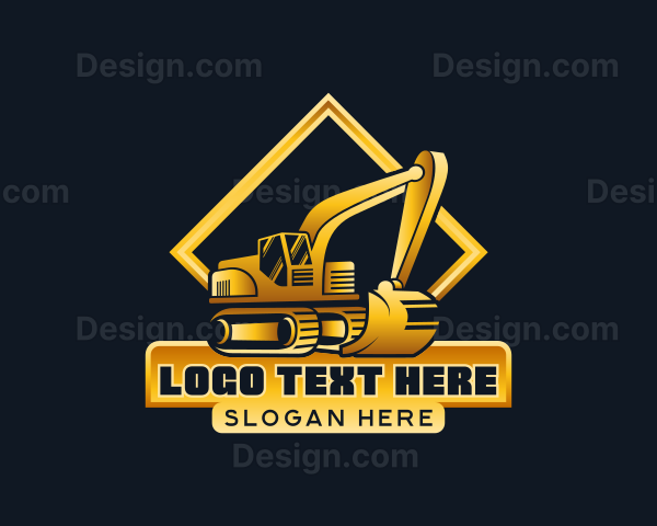 Excavator Quarry Contractor Logo