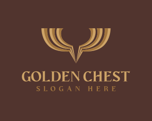 Premium Golden Wings logo design