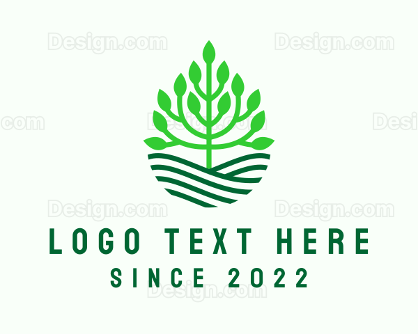 Tree Field Gardening Logo