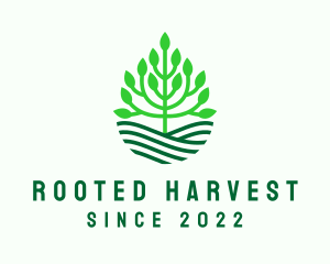 Tree Field Gardening  logo design