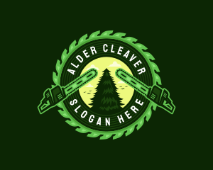 Chainsaw Lumberjack Woodcutter logo