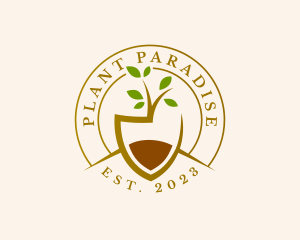 Gardening Shovel Plant logo design