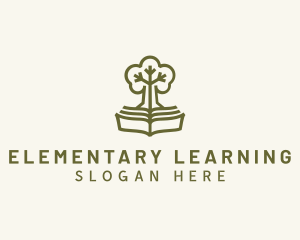 Learning Book Tree logo design