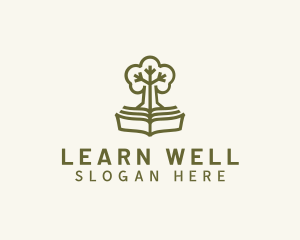 Learning Book Tree logo design