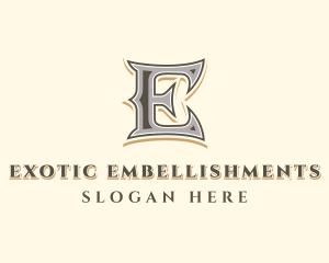 Antique Stylist Company Letter E logo design