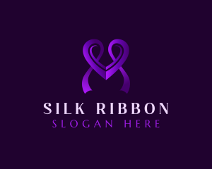 Charity Ribbon Heart logo design