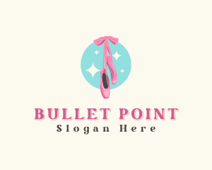 Ballerina Ballet Shoes logo design