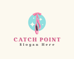 Ballerina Ballet Shoes logo design