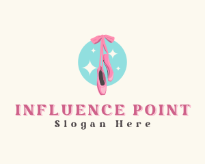 Ballerina Ballet Shoes logo design