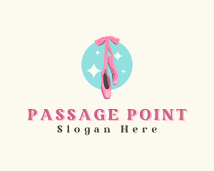 Ballerina Ballet Shoes logo design