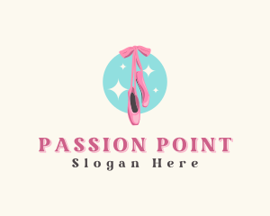 Ballerina Ballet Shoes logo design