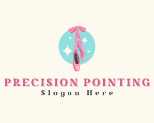 Ballerina Ballet Shoes logo design