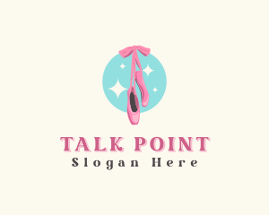 Ballerina Ballet Shoes logo design