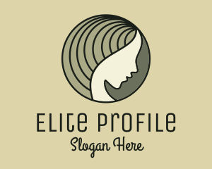 Green Woman Profile logo design