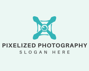 Drone Camera Quadcopter logo design