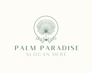 Simple Palm Leaf logo design