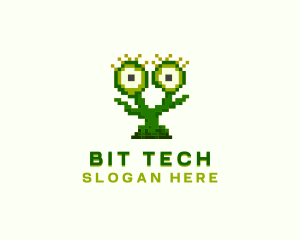 Digital Pixel Monster logo design